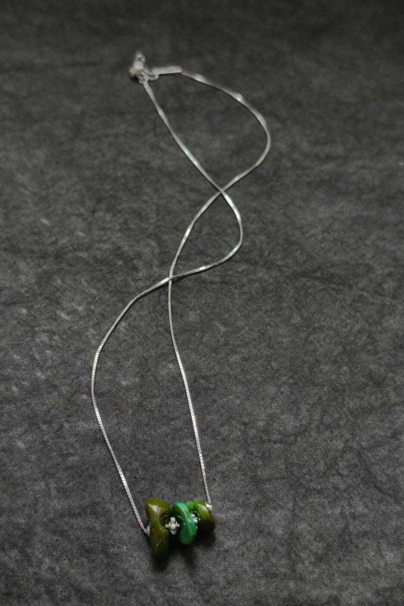 Collana tibetana in turchese naturale e argento 925 | Ly·coure del Tibet