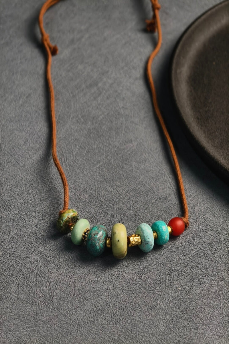 Collana clavicolare in turchese naturale | Ly·coure del Tibet