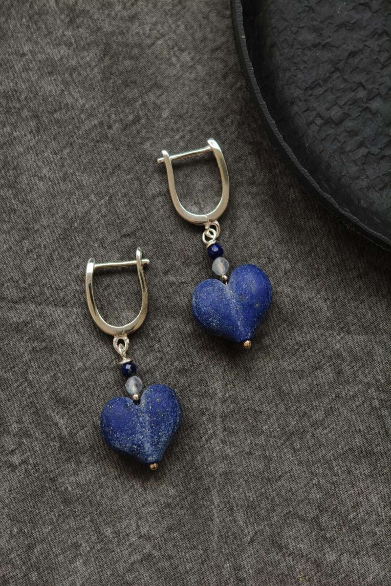 Orecchini in lapislazzuli naturale in argento 925 | Ly·coure del Tibet