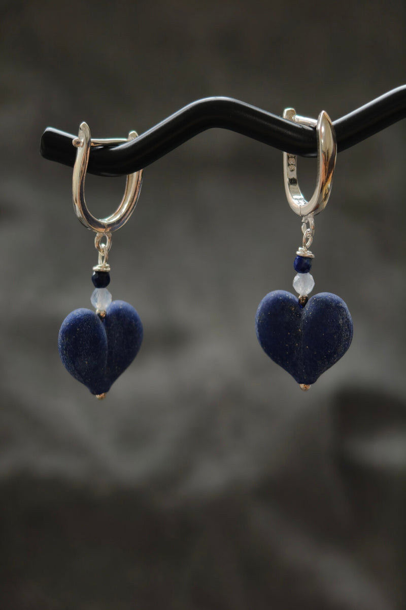 Orecchini in lapislazzuli naturale in argento 925 | Ly·coure del Tibet