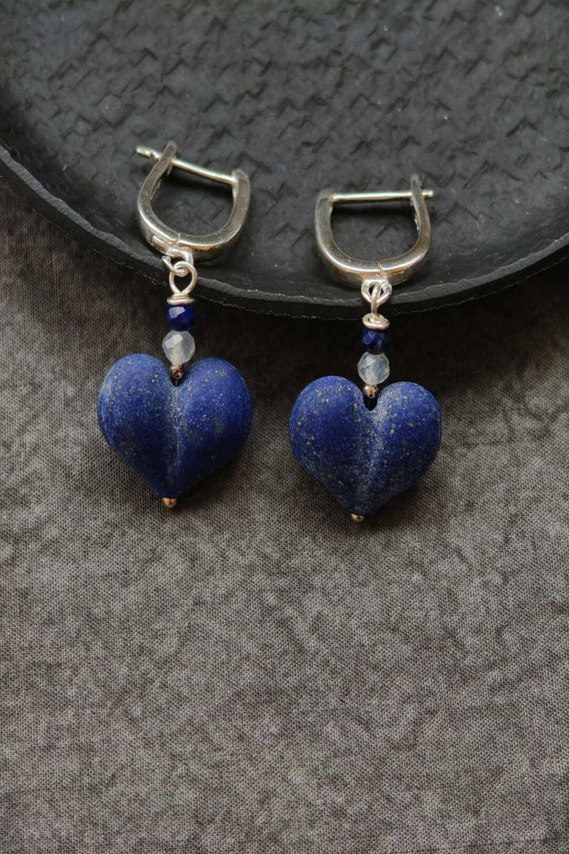 Orecchini in lapislazzuli naturale in argento 925 | Ly·coure del Tibet